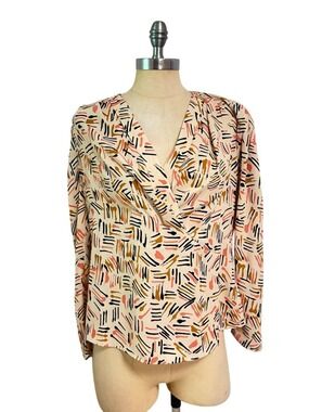 Cabi Marni Blouse Style #4162 Oversized Top Geo Print XS